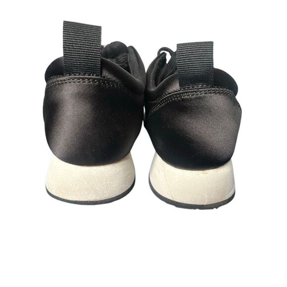 Zara Basic Black Lace Satin Sneakers Size 37 6.5 - Picture 7 of 12